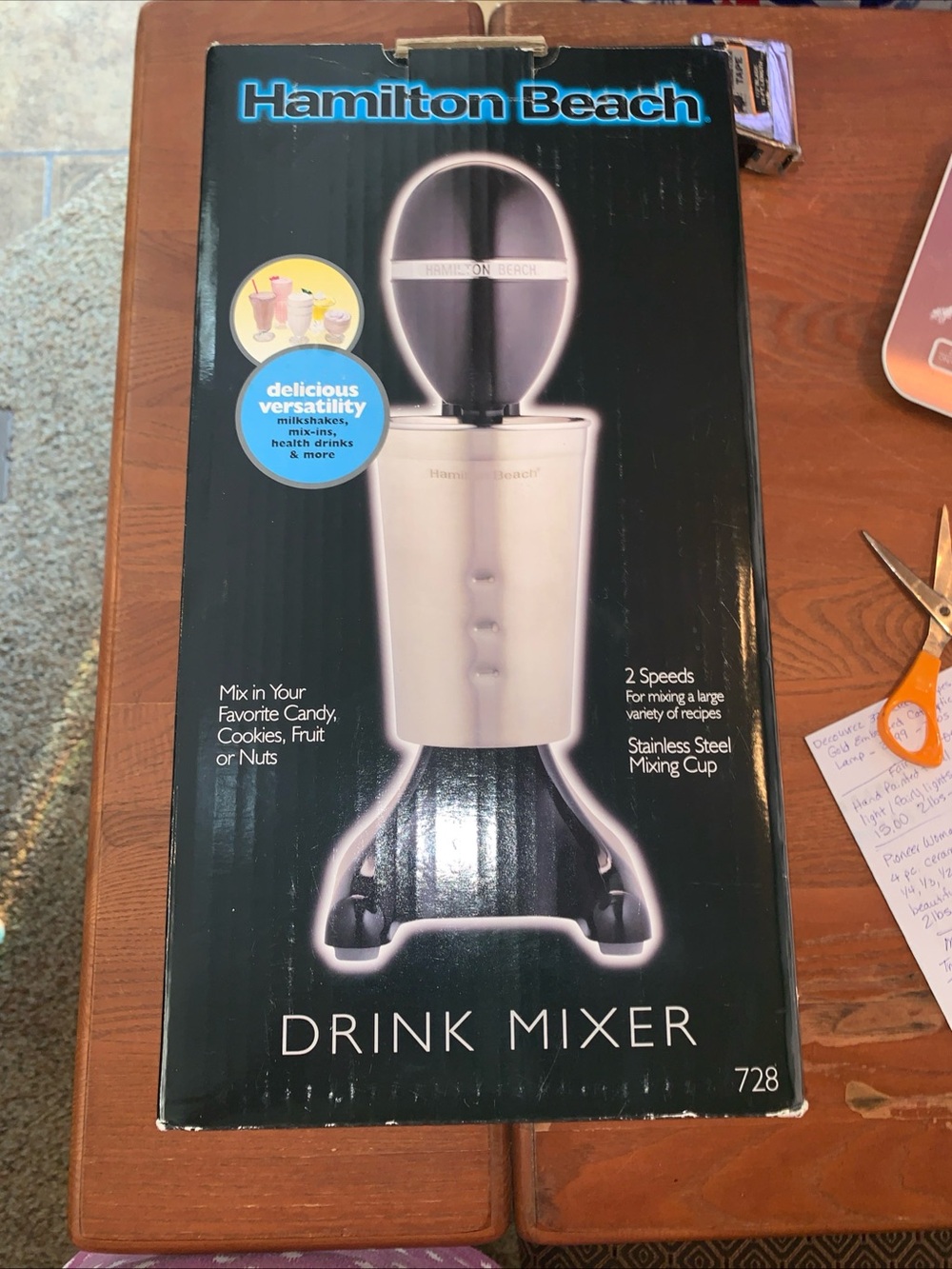 Hamilton Beach White and Black Drink Master Drink Mixer Stainless Steel